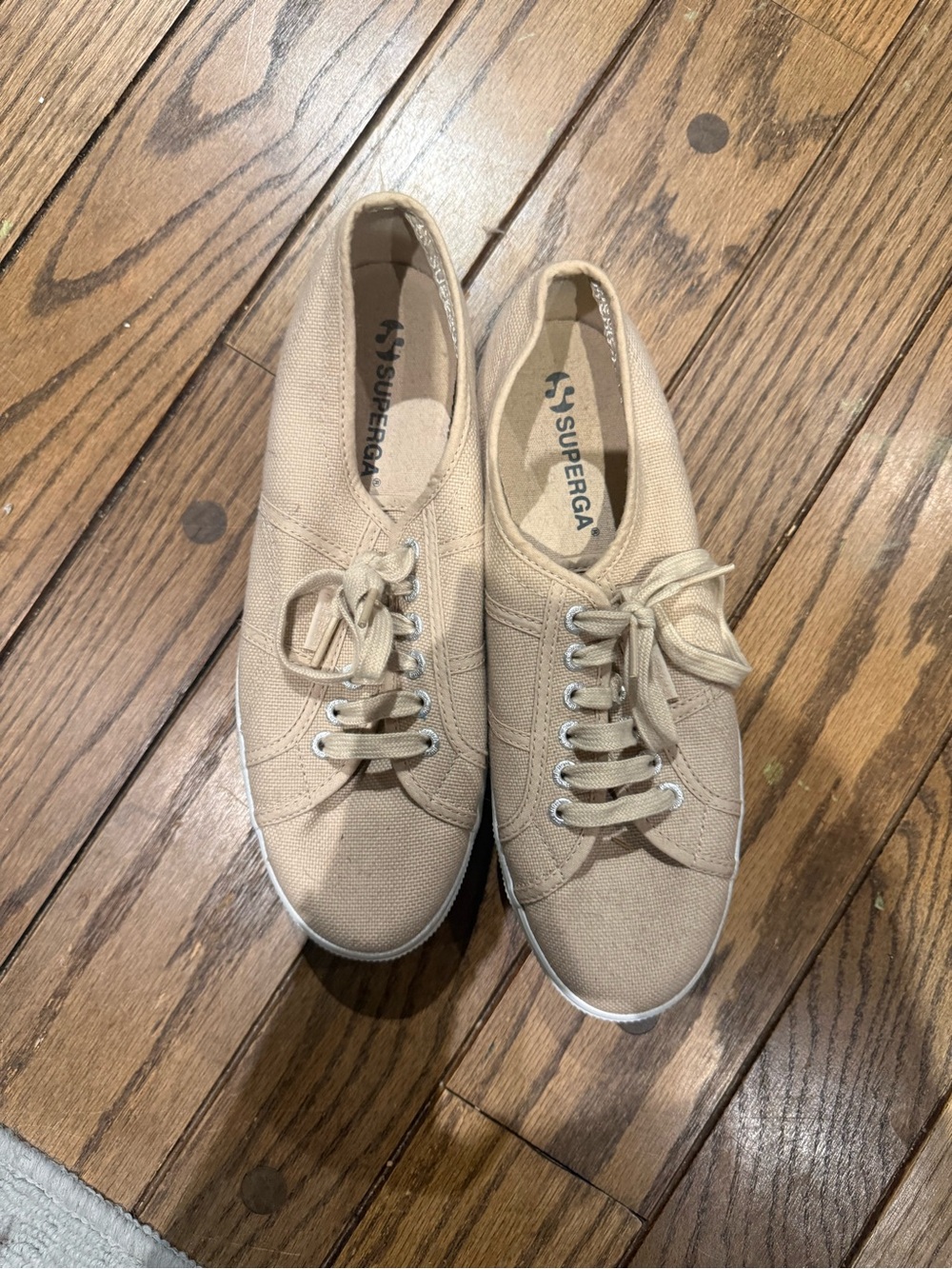 Superga Women's Beige Canvas Sneakers